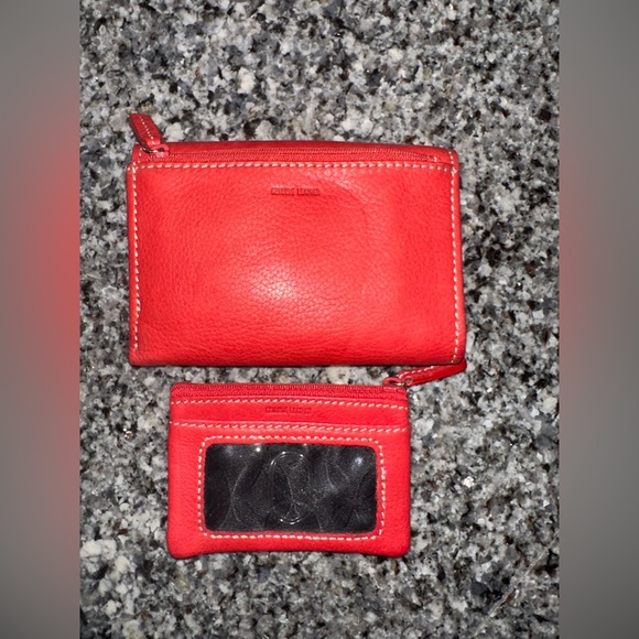 Fossil Red Leather Wallet Set - Picture 2 of 8